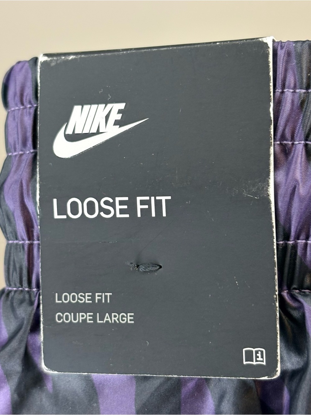 Nike NWT Purple and Black Zebra Print Loose Fit Track Jogging Pants Size XXL - Picture 3 of 11